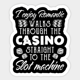 Romantic Walks Casino Slot Machine Design Sticker